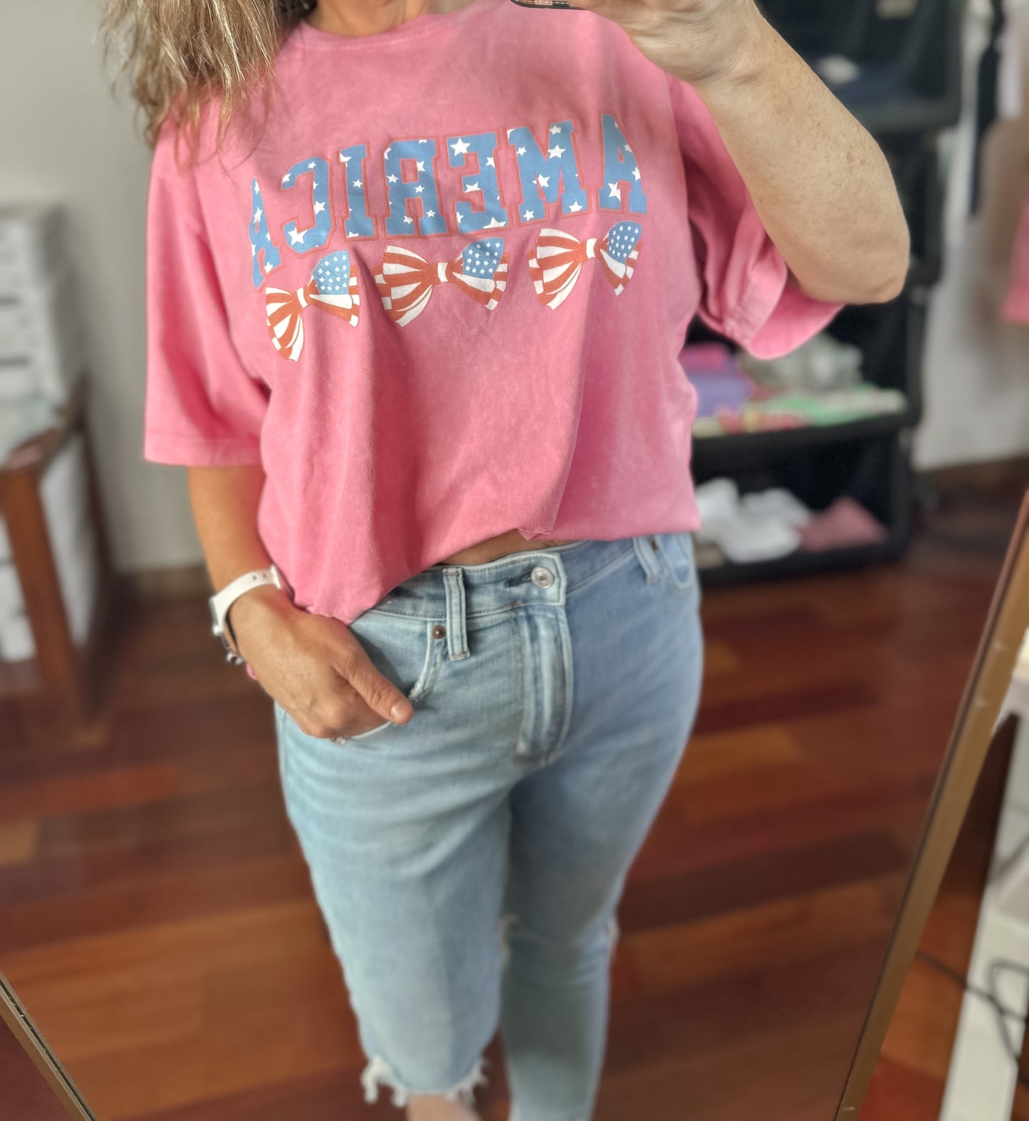 America Bow Coquette Tee