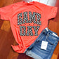 Orange Checkered Game Day Tee