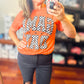 Orange Checkered Game Day Tee