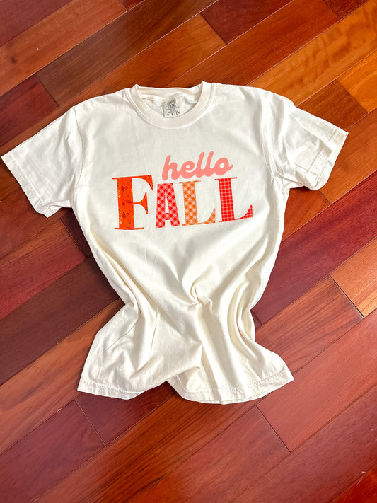 Hello Fall Graphic Tee-Comfort Colors RTS