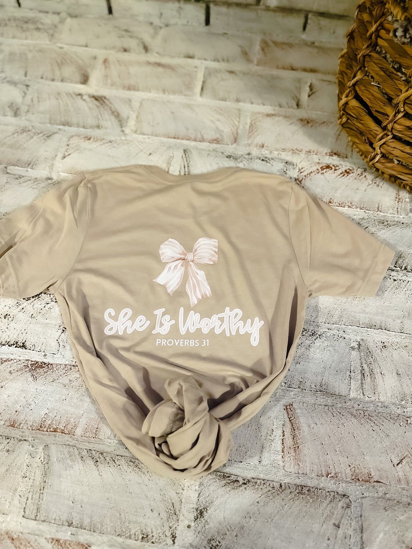 She is Worthy Bow Tee