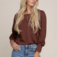 Leg of Mutton Sleeve Knit Top