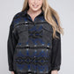 Leah Plus Printed Button Down Jacket