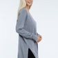 Hi-Low Hem Front Seam Sweater