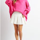 Lindsey Plus Solid Boat Neck Long Sleeve Sweater