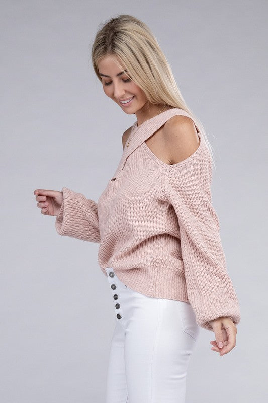 Open Shoulder Sweater