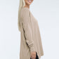 Hi-Low Hem Front Seam Sweater