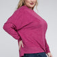 Plus Brushed Melange Drop Shoulder Sweater