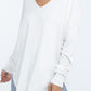 Hi-Low Hem Front Seam Sweater