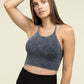 Washed Ribbed Seamless Cropped Cami Top