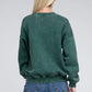 Acid Wash Fleece Oversized Pullover