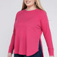 Mia Plus Melange Baby Waffle Long Sleeve Top