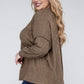 Plus Brushed Melange Drop Shoulder Sweater