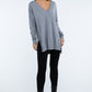 Hi-Low Hem Front Seam Sweater