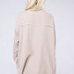 Double Gauze Oversized 3/4 Button Henley Neck Top