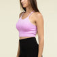 Washed Ribbed Seamless Cropped Cami Top