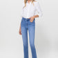 High Rise Stretch Crop Slim Straight