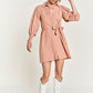 SOLID BUTTON DOWN DRESS  PLUS JBJ1004P