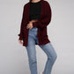 Low Gauge Waffle Open Cardigan Sweater