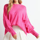 Lindsey Plus Solid Boat Neck Long Sleeve Sweater