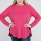 Mia Plus Melange Baby Waffle Long Sleeve Top