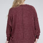 Plus Brushed Melange Drop Shoulder Sweater