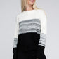 Color Block Round Neck Sweater