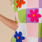 BiBi Flower Patch Checkered Sweater Vest