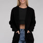 Low Gauge Waffle Open Cardigan Sweater