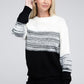 Color Block Round Neck Sweater