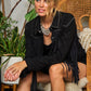 Suede studded fringe jacket PLUS