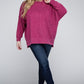 Plus Brushed Melange Drop Shoulder Sweater