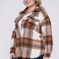 Gabby Plus Size Yarn Dyed Plaid Shirt Jacket