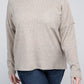 Plus Ribbed Brushed Melange Hacci Sweater