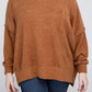 Plus Brushed Melange Drop Shoulder Sweater