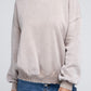 Acid Wash Fleece Oversized Pullover