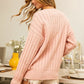 BiBi Pearl & Rhinestone Decor Long Sleeve Sweater