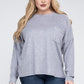 Plus Ribbed Brushed Melange Hacci Sweater