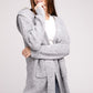 Hooded Open Front Sweater Cardigan