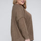 Plus Brushed Melange Drop Shoulder Sweater