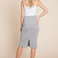 BOMBOM Elastic Waist Pencil Skirt