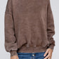 Acid Wash Fleece Oversized Pullover