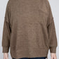 Plus Brushed Melange Drop Shoulder Sweater