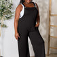 Double Take Full Size Wide Strap Overall with Pockets