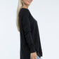 Hi-Low Hem Front Seam Sweater