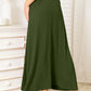 Double Take Full Size Soft Rayon Drawstring Waist Maxi Skirt