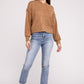 Brushed Melange Hacci Hi-Low Hem Sweater