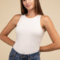 Boat Neck Sleeveless Padded Bodysuit