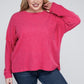 Plus Ribbed Brushed Melange Hacci Sweater