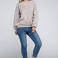 Acid Wash Fleece Oversized Pullover